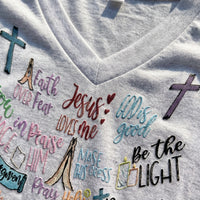 Women's Short-Sleeve T-Shirt V-Neck Easter Casual Loose Shirt
