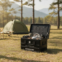 Matte Black Aluminum Storage Box Long-Lasting Camping Storage Box Heavy-Duty Case Hard-Shell for Campers, Overlanders, Outdoor Enthusiasts, Overlanding