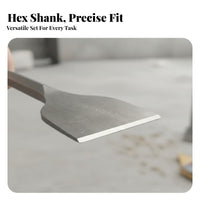 Heavy-Duty Electric Hammer Cutting Tool Widened Blade Flat Cutting Tool Bit High Hardness for DIY Enthusiasts, Professionals, Tile Removal