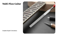 5 Pieces DIY Friendly Guitar Nut Slotting File Set Long-Lasting Guitar Nut File Set Wear-Resistant for Luthiers, Repair Shop, Music Studio