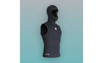 3mm Hooded Diving Vest Sleeveless Dive Vest with Hood Stretch Wetsuit Warm for Snorkeling