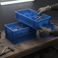 Plastic Parts Organizer Box with Dividers for Hardware Tools and Screws