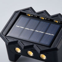 Garden Lights for Outdoor Night Light Use, Solar Lights with Integrated Solar Panel, 2 Pack of IP55 Waterproof Wall Lights, Fence Lights Lamp