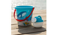 20 Pieces Smooth-Edged Beach Sand Toy Set Colorful Beach Pail with Molds Portable Sand Castle Building Kit Creative for Children