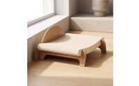 Corrugated Cat Scratcher Lounge with Legs Curved Cardboard Cat Scratcher Long-Lasting Large for Living Room