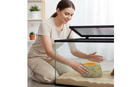Snake Soaking Tub Naturalistic Design Reptile Water Bowl Resin Rock Water Bowl Easy to Clean Terrarium Accessory for Vivariums