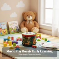 Early Education child's Floor Tom Rhythm Development Musical Instrument Comes with 2 Drumsticks young child Drum Includes Shoulder Strap for young children, Preschoolers, Preschool, Music session, Playroom, sessionroom