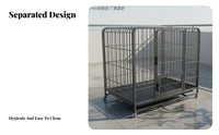 Easy to Clean Heavy Duty Dog Kennel Resistant Large Dog Kennel with Tray Finish Pet Enclosure Double Door for Medium Dogs, Outdoor, Indoor
