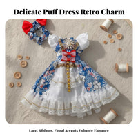 30cm Doll Dress Set Multi-Layered Design Maid Design Doll Dress Lace Trim BJD Clothing for Hobbyists