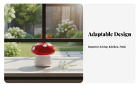 Mushroom Vase Creative Design Resin Mushroom Vase High-End Feel for Living Room, Kitchen, Courtyard