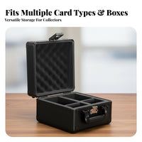 Graded Card Storage Case Lockable PSA Card Carrying Case Portable Foam Padded Interior for Hobbyists