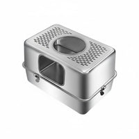 Stainless Steel Litter Box Easy to Clean Extra Large Cat Box Anti-Splash