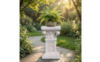 Roman Column Pedestal Ornate Column Display Stand Decorative Pedestal with Raised Carvings for Photographers
