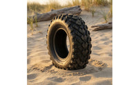 Knobby ATV Tire Heavy-Duty Go-Kart Tire Deep Groove Pattern Transportation Part Angled Lugs for Beach Cart