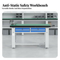 Anti Work Table High Load Capacity fitter's Bench Wear-Resistant Heavy Duty Work Station for Fitters, Technicians, Factory, Warehouse, Basement