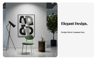 Light Luxury Design Upholstered Oval-Back Stool Soft Padded Backrest Dining Chair Modern Minimalist Design Home Seating Designer Inspired for Homeowners, Interior Designers, Restaurant Owners, Kitchen, Living Room, Bedroom, Reading Nook
