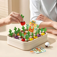 Carrot Memory Game Developmental Wooden Memory Matching Game Recognition Games for Preschoolers, Playroom, Homeschool