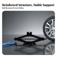 Labor-Saving Lift Heavy Duty Lift Hand Crank Long-Lasting Steel Construction Portable Car Lift Easy to Use for Roadside Emergency, Garage