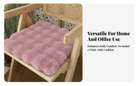 Soft and Comfortable Faux Chair Pad Provides Warmth Faux Chair Cushion Non-Shedding for Women, Bedroom, Gaming Setup, Kitchen