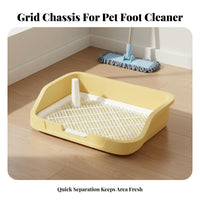 Indoor Dog Potty Tray Detachable Design Indoor Dog Litter Box Puppy Training Tray with Grate Keeps Paws Dry for Young Dogs