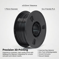PLA filament spool Printer Consumables 1.75mm Diameter 250g Weight for Students Hobby Crafting Prototyping, Dimensional Accuracy +/- 0.02mm, Vacuum