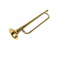 Marching Bugle Polished Bugle Shiny Brass Instrument for Beginners, Ceremonies, Practice