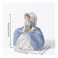 Woman Reading Statue Elegant Figurine with Book Timeless Feminine Figure Statue for Collectors