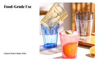 Food Grade Shatterproof Drinking Cup Lightweight Reusable Plastic Tumbler Safe for Children, Families, Restaurant, Kitchen, Daily Use