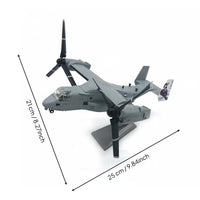 VTOL Transport Model Rotating Propellers Convertiplane Aircraft Model Authentic Detailing Diecast Plane for Aviation Enthusiasts