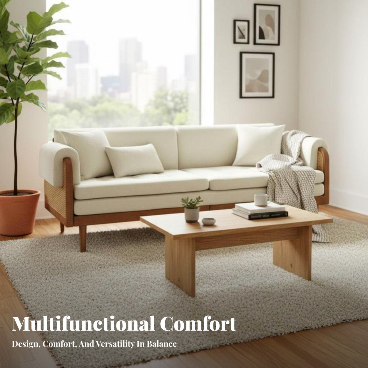 Foldable Mattress Couch Double-PurposeUse Fold-open Sleeper Multi-Functional Design Sofa Bed for Apartment Dwellers, Homeowners, Lounging, Bedroom, Home Office