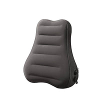 Contoured Pillow with Strap Ergonomic Self-Inflating Pillow Lightweight Back Support Cushion Adjustable for Office Workers, Airplane Seats