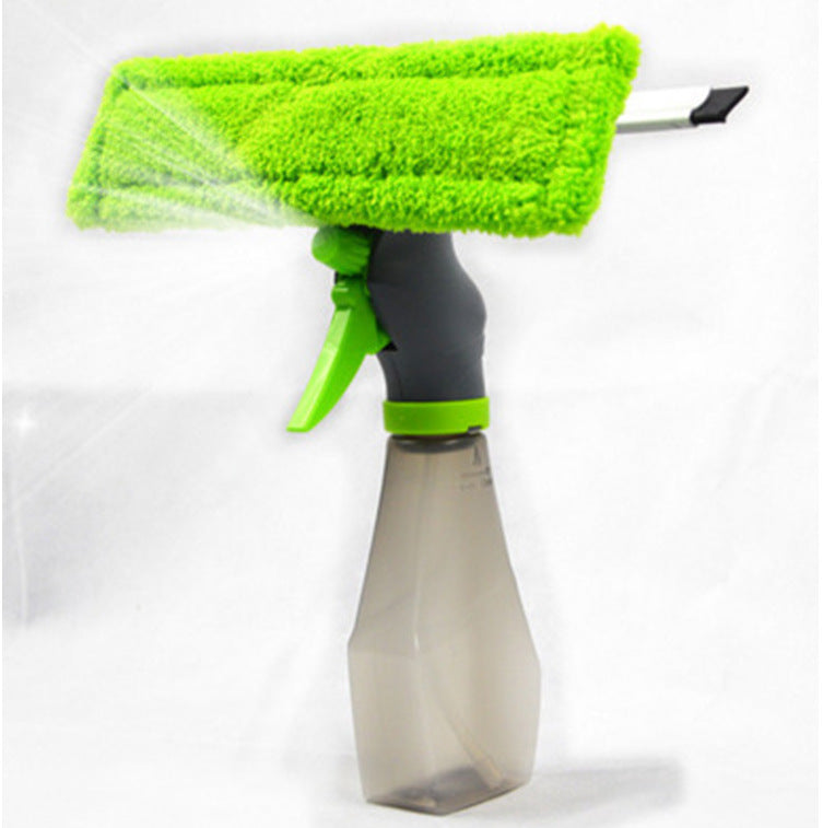 3-in-1 Glass Cleaning Brush with Spray for Car Windows and Squeegee