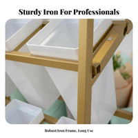 Multi-Tier Floral Container Stand Foldable Business Display Space-Saving Garden Furniture for &bazaar Vendors, Plant Lovers, Balcony, Patio