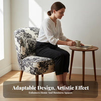 Wabi-Sabi Design Upholstered Single Armchair Vintage Design Luxuriously Cushioned Accent Chair Cozy Home Seating Soft Texture for Readers, Homeowners, Business Owners, Living Room, Balcony, Bedroom, Coffee Shop