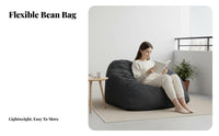 Japanese-Inspired Single-Person Floor Sofa Minimalist Aesthetic Bean Bag Lightweight Indoor Seating Ergonomic Design for Apartment Dwellers, Young Adults, Bedroom, Balcony, Living Room, perusing alcove