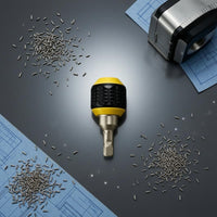 Metal Shaft Quick-Release Drill Adapter Black and Yellow Self-Locking Drill Adapter Plastic Body Hex Shank Bit Holder Compact