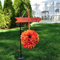 Shepherd's Hook Iron Garden Shepherd's Hook Outdoor Decor Black Pointed Base