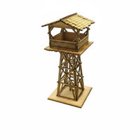 Highly Detailed 1:72 Scale Watchtower Model Easy to Assemble DIY Lookout Structure Removable Roof Miniature Scene Kit for Hobbyists
