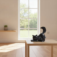 Cat Statue with spirit Drape Adorable spirit Cat Statue Spooky for Bookshelf