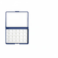 Refillable 24-Grid Paint Palette Portable Empty Watercolor Box Compact Watercolor Pan Case Snap Lid for Artists, Studio, Classroom