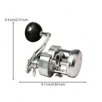 Round Reel Line Capacity Table Metal Reel Lightweight Design Angling Equipment