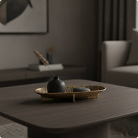 Oval Serving Tray Low-Profile Oval Display Tray Decorative for Refreshment Area