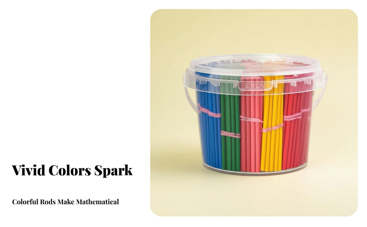 Early Education Tool Counting Sticks Brightly Colored Arithmetic Learning Sticks Logical Thinking for Initial Graders, Toddlers
