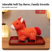 Horse Year Festivity Representative Character Doll Great Gift Chinese New Year Horse Doll Soft Material House Decoration for Kids, Adults