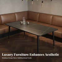 Restaurant Booth and Table Set Light Luxury Design Dining Table and Chair Set Comfortable Seating Upholstered Restaurant Chair for Taverns, Cafes