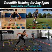 16x Numbered Training Discs, 23cm Flat Cones, Bright Hue Sports Markers for Agility, Kids Training, Practice Equipment
