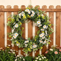 Artificial Flower Wreath Silk Flowers Door Wreath Bendable Branches Home Decor