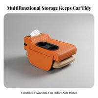 Center Console Pad with Tissue Box Comfortable Support Pad Multifunctional Car Armrest Organizer Anti-Slip Base Vehicle Console Tissue Box for Drivers