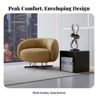 Suspended Armchair Minimalist Design Lounge Chair Modern Aesthetic Sturdy Frame for Interior Decorators, Adults, Reception Area