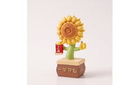 Floral Ornament Tabletop Floral Ornament Figurine Desktop Ornament with Base Yellow Figurine with Base Miniature